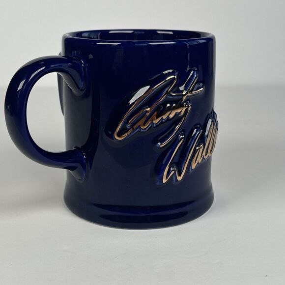 Nascar Rusty Wallace #2 embossed 3D gilded signature Blue Gold Coffee‎ Cup Mug - Picture 2 of 9